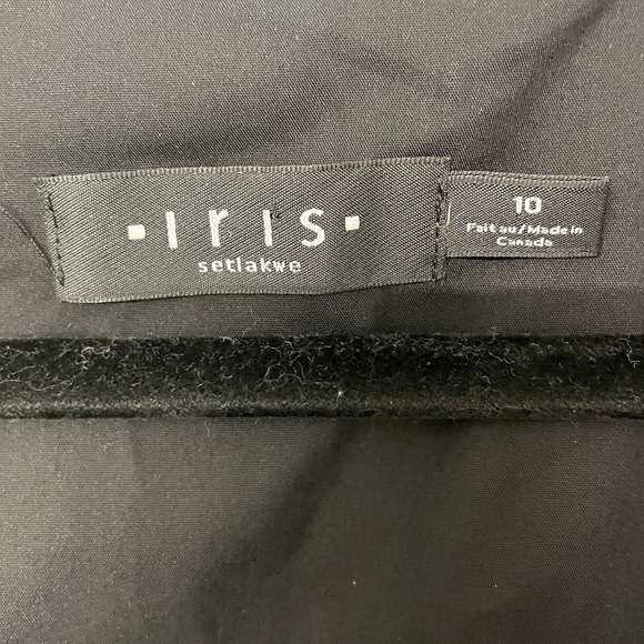 Iris Setlawke Silk Faux Wrap Sleeveless Dress Black and Mauve Size 10 - Picture 6 of 7